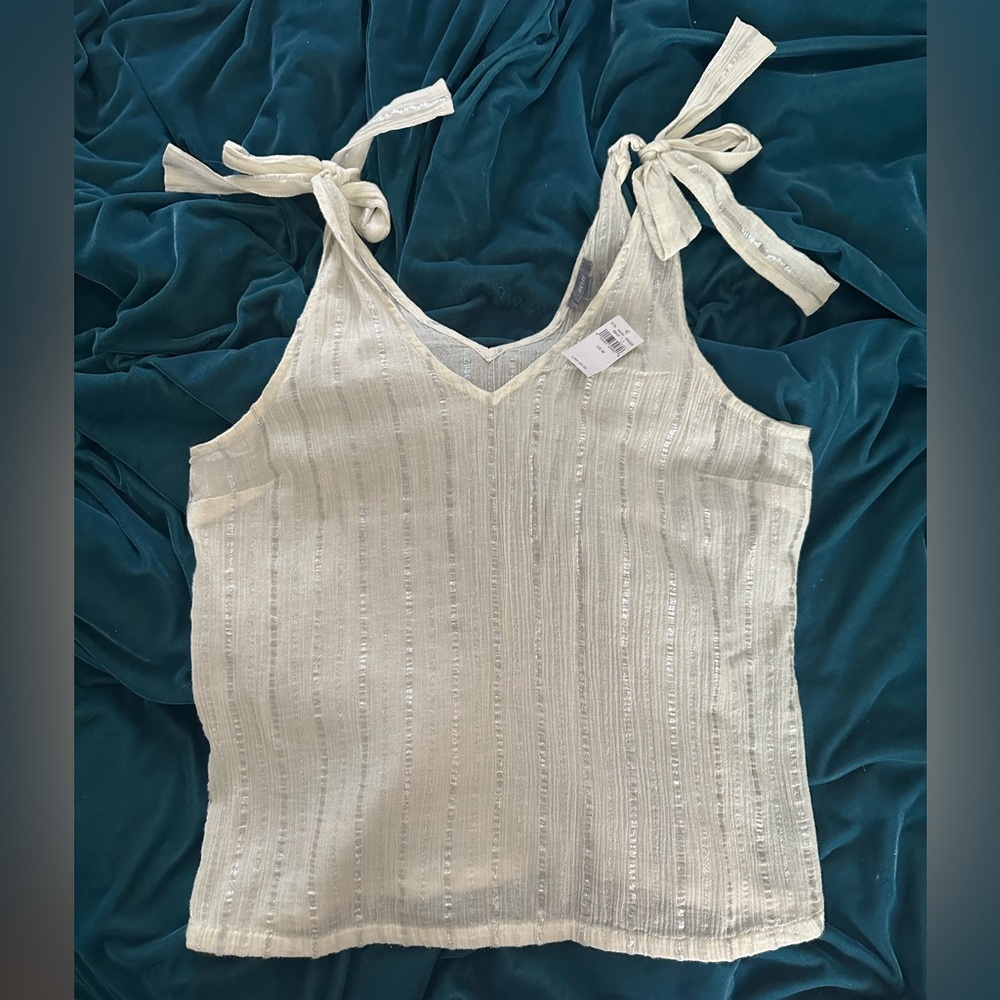 Aerie Cream Camisole with Tie Straps